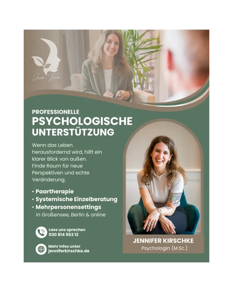Social-Media-Grafik für Jennifer Kirschke, psychologische Beratung