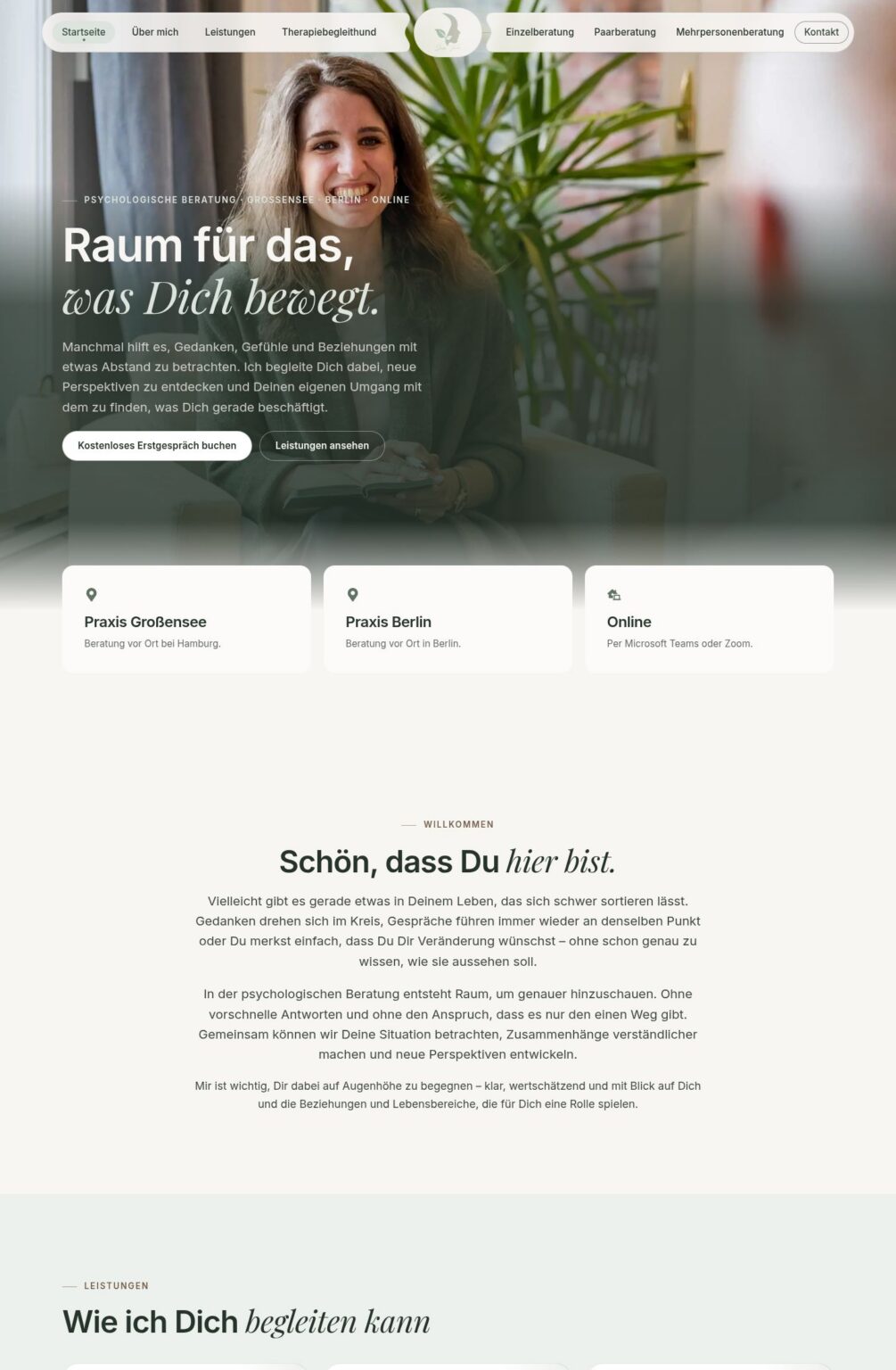 Startseite von Jennifer Kirschke in der Desktop-Ansicht